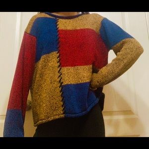 Vintage ColorBlock Sweater (SIZE IN DESCRIPTION)